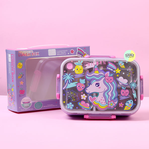Vest Character Themed Stainless Steel Lunch Box for Girls
