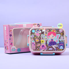 Vest Character Themed Stainless Steel Lunch Box for Girls