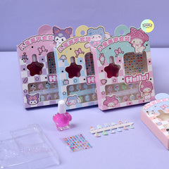 Cute Kids Character Nail Polish & Press-On Nails Set