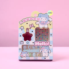 Cute Kids Character Nail Polish & Press-On Nails Set