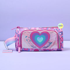 Cute Heart Themed Vest Double Zip Pencil Pouch