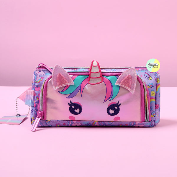 Adorable Unicorn Themed Vest Double Zip Pencil Pouch