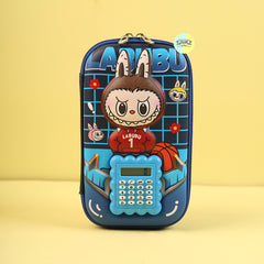 Cute 3D Labubu Calculator Large Pencil Pouch