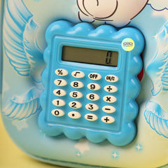 Cute 3D Labubu Calculator Large Pencil Pouch