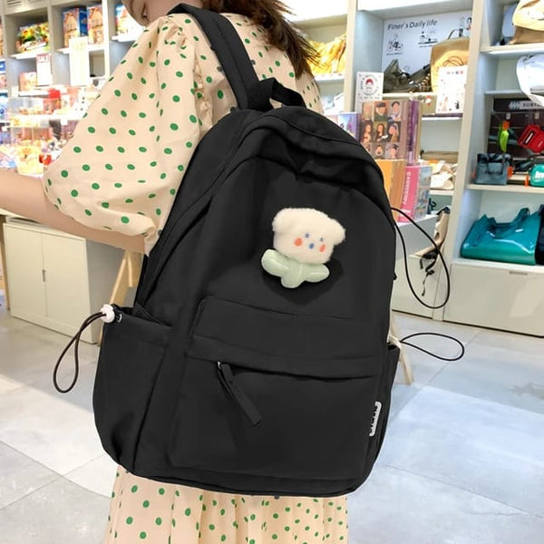 Trendy Pastel Colored Bag pack with Squishy Tulip