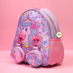 Cute Rabbit Themed Bagpack with hanging pockets