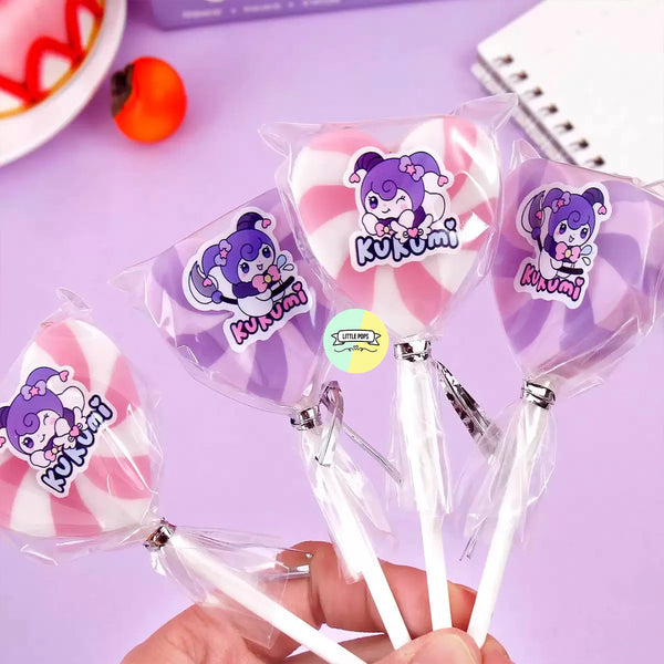 Kuromi Lollipop Shaped Eraser