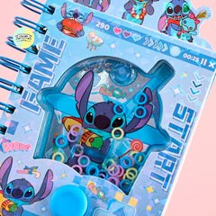 Stitch Character Game Notebook with Stickers
