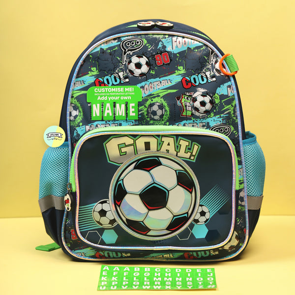 Cute Football Themed Bagpack with Name Customization
