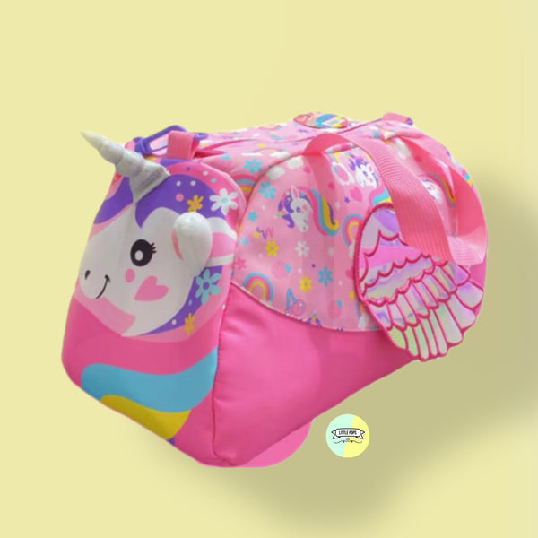 Medium Size Pink Unicorn Character Shaped Shuffle Bag