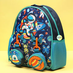 Cute Football Themed Bagpack with hanging pockets