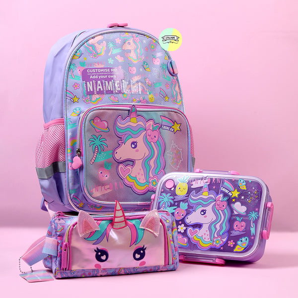 Unicorn Themed Back to School Deal with Name Customization