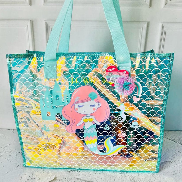 Holographic Kids Character Tote Bags