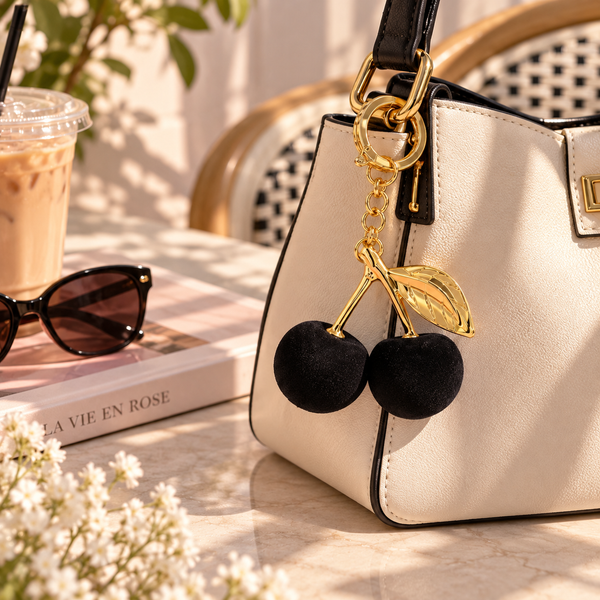 "Midnight Cherry" Bag Charm