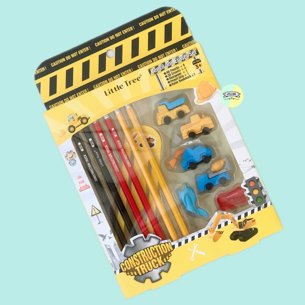 Cute Construction Truck Themed Stationary Set