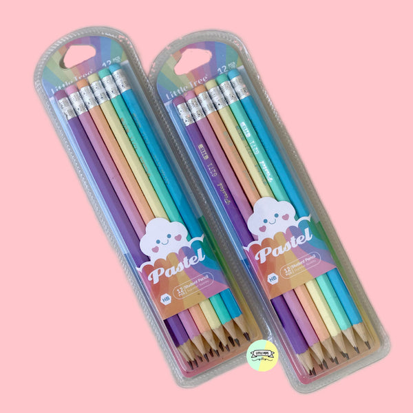 Pastel Colored Rainbow Pencil Set