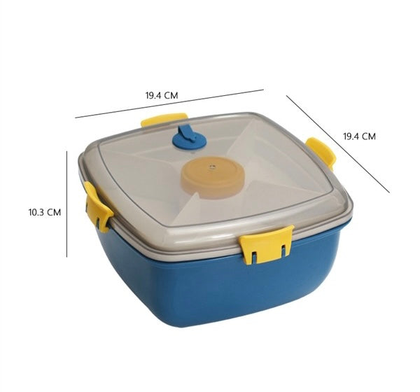 Elegant Portable Square Shaped Lunchbox With Cutlery