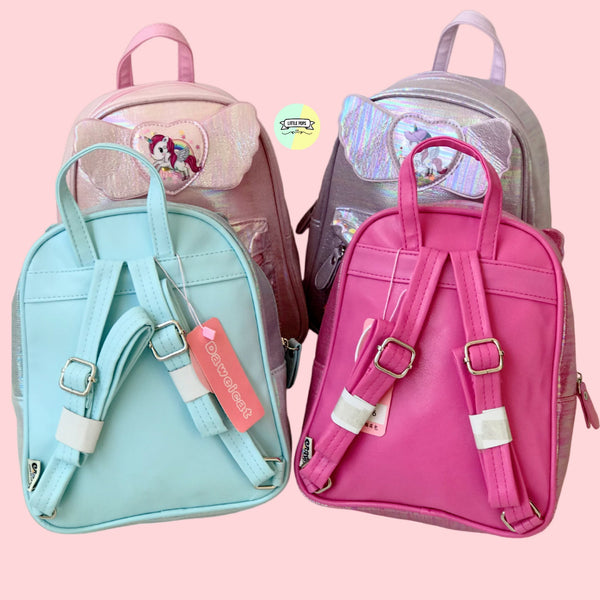 Adorable Holographic Movable Confetti Unicorn Wing Bagpack