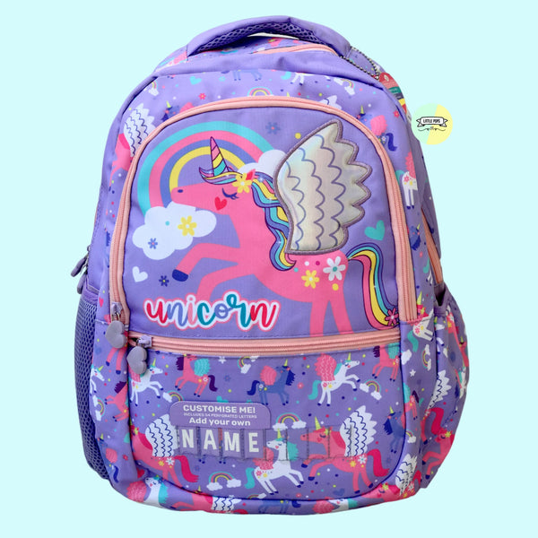 Cute Character Designed School Bagpack with Name Customization