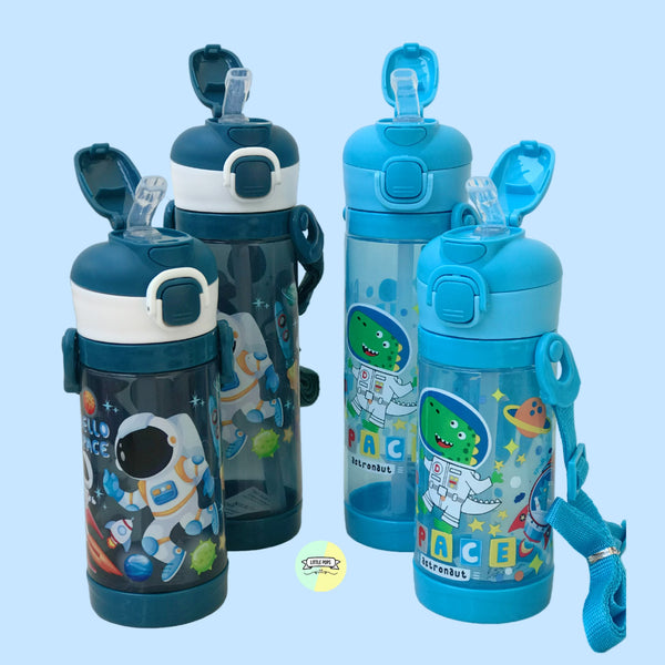 Trendy Two Size Push Button Character Water Bottle