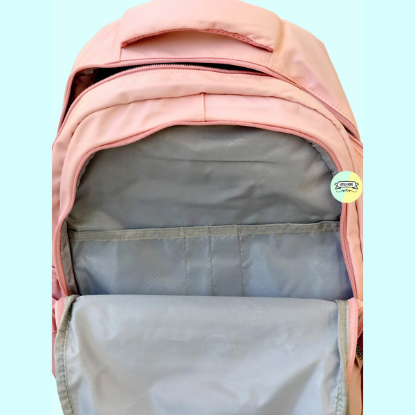 Button Styled School Bagpack with hanging Pouch