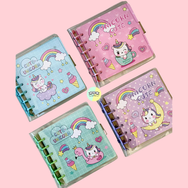 Adorable Spiral Unicorn Notebook