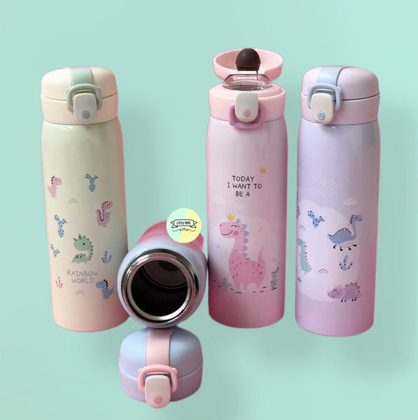 Adorable Dino themed Steel Water Bottle