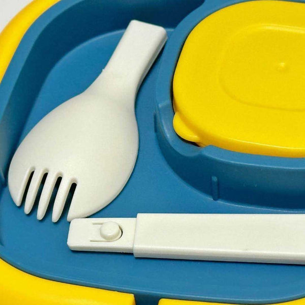 Portable Square Shaped Lunchbox with Cutlery