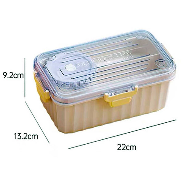 Rectangular Shaped Lunchbox With Cutlery