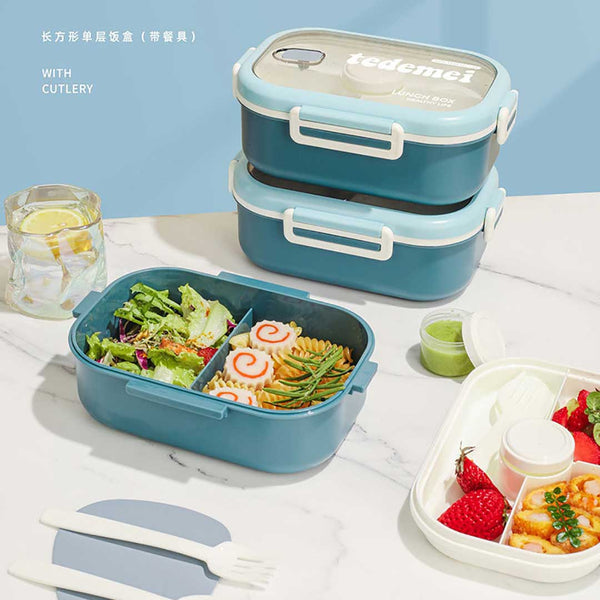 Trendy Pastel Colored Lunch Box with 2 Compartments