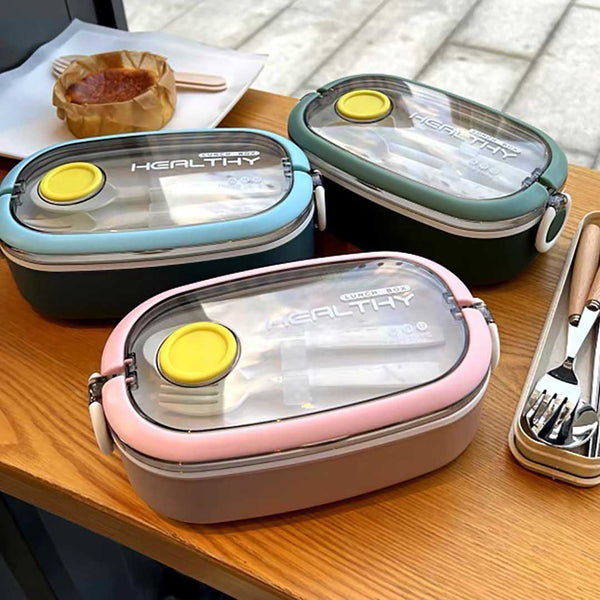 Cute Solid Colored Lunch Box
