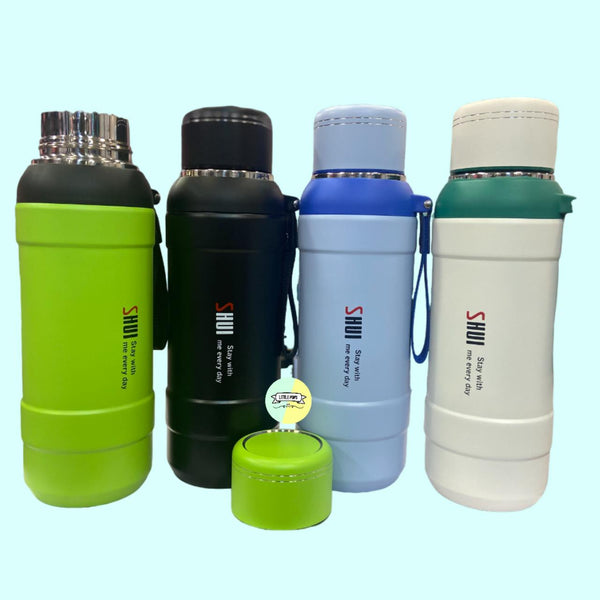 Large trendy Solid Colored Stainless Steel Water Bottle