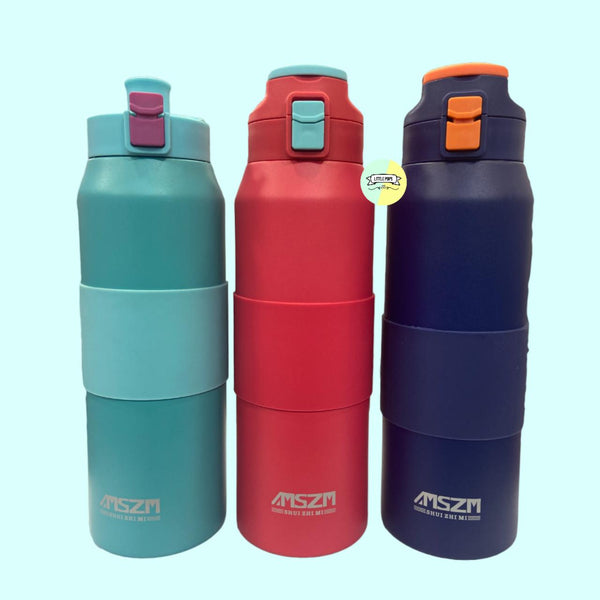 Solid Colored Trendy Steel Water Bottle