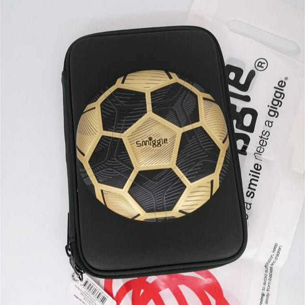 Smiggle Original Football Designed Hardtop 3D Pouch