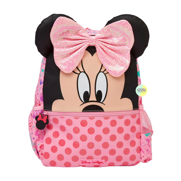 Cute Pink Minnie Designed Bagpack with Hood (14 inches)
