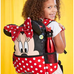 Cute Red Minnie Designed Bagpack with Hood (14 inches)