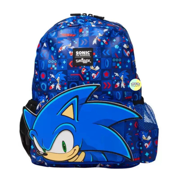 Cute Smiggle Sonic Designed Bagpack with Hood (14 inches)