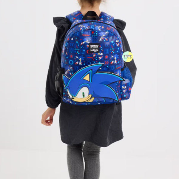 Cute Smiggle Sonic Designed Bagpack with Hood (14 inches)