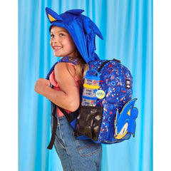 Cute Smiggle Sonic Designed Bagpack with Hood (14 inches)