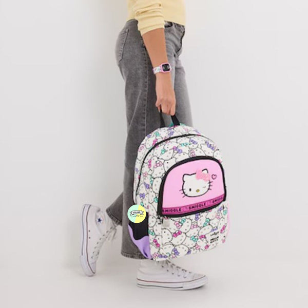 Cute Smiggle Hello Kitty Designed Bagpack (14 inches)
