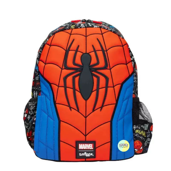 Cute Smiggle Spiderman Designed Bagpack with Hood (14 inches)