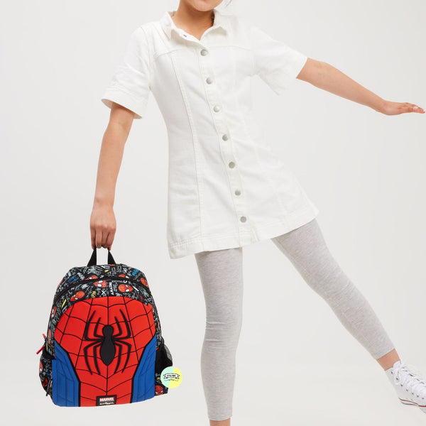 Cute Smiggle Spiderman Designed Bagpack with Hood (14 inches)