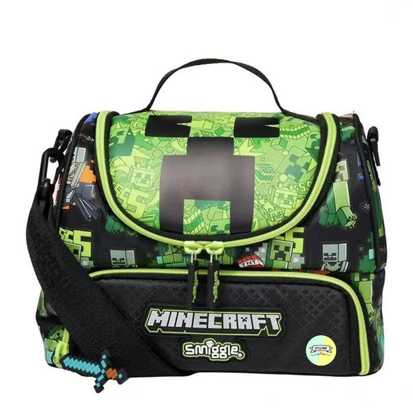 Smiggle Minecraft Insulated Double Compartment Lunch Bag