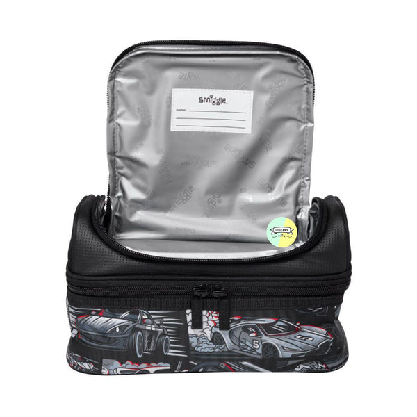 Smiggle Racing Car Designed Insulated Double Compartment Lunch Bag