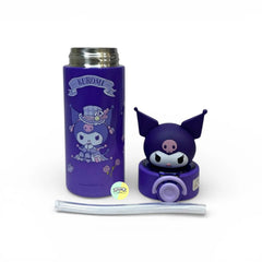 Cute Stitch 3D Head Stainless Steel Sipper Water Bottle