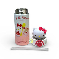 Cute Hello Kitty 3D Head Stainless Steel Sipper Water Bottle
