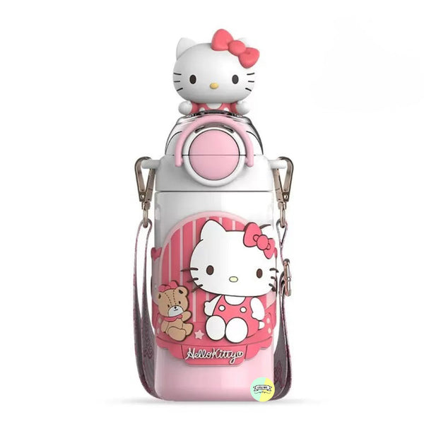 Cute 3D Head Hello Kitty Stainless Steel Water Bottle
