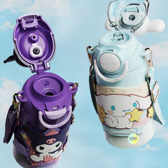 Cute 3D Head Hello Kitty Stainless Steel Water Bottle