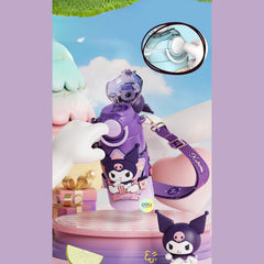 Cute 3D Head Hello Kitty Stainless Steel Water Bottle