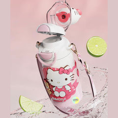Cute 3D Head Hello Kitty Stainless Steel Water Bottle
